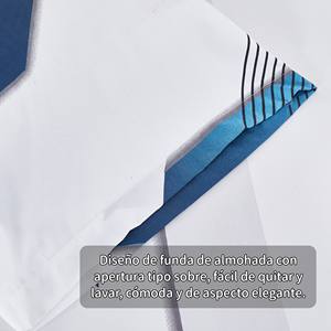 Juego de Funda Nórdica Moderna a Rayas de 3 Piezas 100% Algodón con Sábana Ajustable y Funda de Almohada, Ropa de Cama Lavable de Lujo para el Hogar - Product Image 6