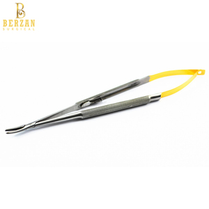 Porte-aiguille chirurgicale de 14 cm, incurvé sans serrure, pour chirurgie BERZAN, 1 pièce - Product Image 4