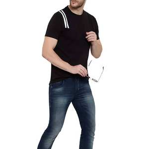 Camisetas de algodón 100% de alta calidad para hombre, camisetas informales en blanco de gran tamaño con cuello redondo, estampado Digital de Color sólido de verano claro - Product Image 4