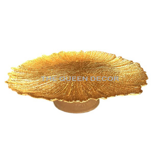 Présentoir à gâteaux de mariage en métal à 2 niveaux de forme ronde Présentoir de fête doré pour gâteaux de mariage - Product Image 5