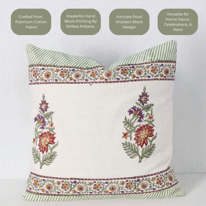 Indio hecho a mano nuevo diseño flor mano bloque estampado funda de almohada algodón sofá cubierta ropa de cama funda de cojín - Product Image 4