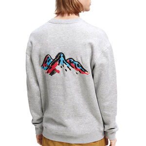 High Quality 100% Cotton Mens Pullover Sweatshirts Solid Winter Eco-Friendly Breathable Heavyweight <b>Denime</b> <b>Fabric</b> Custom Puff - Product Image 3