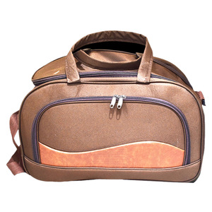 Weekender personnalisé en cuir PU végétalien sac polochon de voyage décontracté pliable avec fermeture à glissière en cuir véritable élégant - Product Image 2