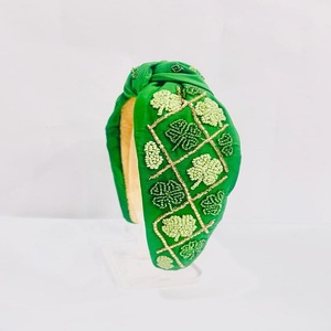 Bandeaux légers et d'excellente qualité pour la saint-Patrick, serre-tête spécial avec nœuds, ornés à la main, serre-tête perlé - Product Image 4