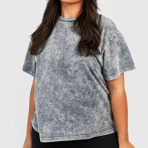 เสื้อยืดโอเวอร์ไซส์แบบฟอกสี 100% ผ้าฝ้าย วินเทจ ลุคสตรีทแวร์ คอกลม แขนสั้น สำหรับผู้ชาย เสื้อฟอกสี - Product Image 1