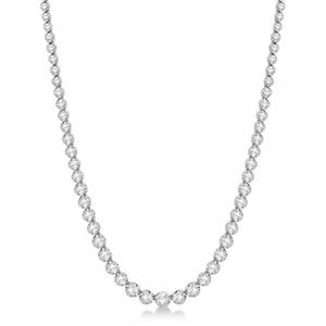 Collar de Tenis de Diamantes Eternity de Oro Blanco de 14k, 10.35ct - Product Image 5