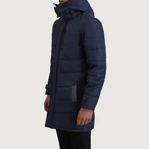 Moore <strong>Blue</strong> Waterproof Hooded <strong>Parka</strong> Casual Style - Product Image 2