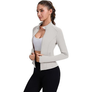 Chaqueta Deportiva Ligera con Cremallera Completa para Mujer, Ropa de Yoga Suave, Cómoda, de Nailon y Elastano, para Entrenamiento - Product Image 5