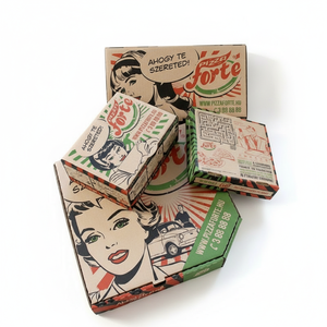 Oil Resistant Eco-Friendly Kraft Paper <b>Pizza</b> <b>Box</b> Microwave Safe Corrugated Food Packaging for Hot & Cheesy <b>Pizzas</b> - Product Image 1