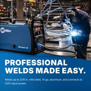 Nouvelle soudeuse Millermatics à fil portable pour l'aluminium et l'acier inoxydable jusqu'à 3/16 pouces d'acier - Product Image 4