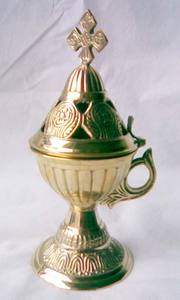 Quemador de incienso en relieve hecho a mano, de latón, para templo, iglesia, lugares religiosos y spa - Product Image 5