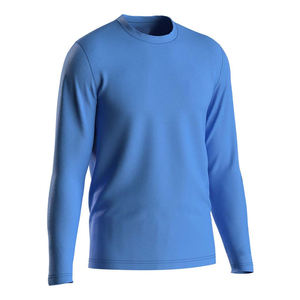 Chemises de pêche à col rond à motif uni, vêtements d'extérieur en polyester et élasthanne, vêtements de pêche - Product Image 1
