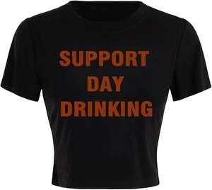 เสื้อครอปผู้หญิงแฟชั่นลำลองผ้าคอตตอนเนื้อนุ่มน้ำหนักเบาเหมาะสำหรับเสื้อผ้าแนวสตรีทและชุดออกกำลังกายในช่วงฤดูร้อน - Product Image 1