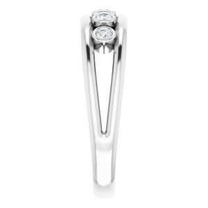 Bague à motif de diamant en espace négatif - Product Image 4
