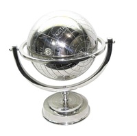 Globe décoratif en aluminium personnalisé pour la maison cadeau de Noël table de bureau en plastique globe terrestre du monde personnalisé pour les écoles décor de bureau