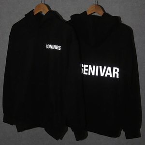 Jersey brillante de talla grande para hombre, gráfico de diseñador, luz reflectante de invierno, informal, logotipo personalizado, Sudadera con capucha con estampado de lana de algodón 100% - Product Image 1