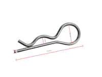 Stainless Steel B-Type R Clip Pin, 2.5x58.5mm Wave Spring Cotter Pin, Shaft Locking Retainer Pin for Agricultural Machinery