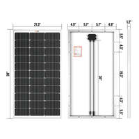 MEGA 100 |   Panneau solaire de 100 watts |   Argenté ou tout noir |   Panneau solaire hors réseau 12V de premier choix pour fourgonnettes, camping-cars, bateaux |   25 ans