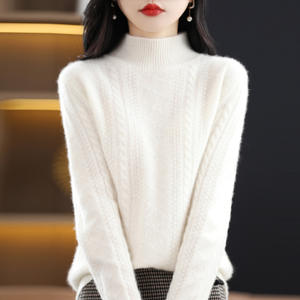 <b>Women's</b> Casual Long Sleeve White Knitted Cardigan Love Button Design Fashionable Winter Season <b>Sweater</b> for <b>Christmas</b> Front - Product Image 2