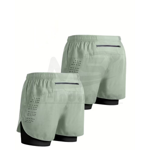 Pantalones Cortos Deportivos 2 en 1 para Hombre de Alta Calidad con Logotipo Personalizado OEM, Pantalones Cortos de Entrenamiento de Doble Capa con Bolsillos Tejidos, Fabricante - Product Image 5