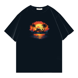 Camiseta de algodón de alta calidad para hombre, bordado personalizado con manga corta y patrón de impresión, Camiseta con cuello redondo de gran tamaño - Product Image 6