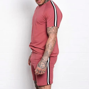 100% Cotton Slim Fit <b>Men</b> Twin <b>Set</b> <b>T</b>-<b>shirts</b> <b>And</b> <b>Shorts</b> Jersey New <b>Design</b> Cotton Breathable Casual <b>And</b> Summer Wear Soft Texture - Product Image 4