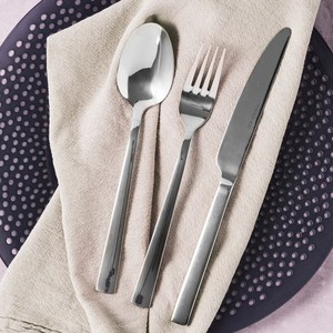 Servidores de ensaladas, vajilla occidental de acero inoxidable, juego de diseño de acabado pulido estándar - Product Image 3