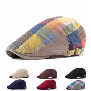 Customized Hot Sale Custom Logo Embroidered Beret for <b>Men</b> Assorted Colors Fashion <b>Summer</b> Sun Flat <b>Men</b> Classic Boina Cap Unisex - Product Image 1