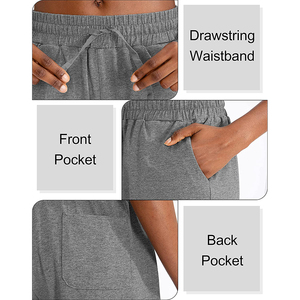 Women's Gym Shorts Low Price Breathable Quick Dry Elastic <b>Drawstring</b> with Button & Pattern Decoration Canvas Fabric - Product Image 5