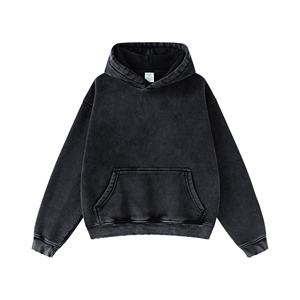 Sudadera con capucha personalizada para niños de alta calidad 355 gramos, sudadera con hombros caídos, estampado bordado, patrón sólido lavado para envío DDP - Product Image 1