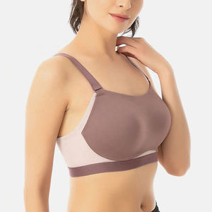 Sujetador deportivo para mujer para nueva colección de llegada Logotipo frontal sin costuras Tela suave Transpirable Tallas grandes Servicio OEM de moda - Product Image 1