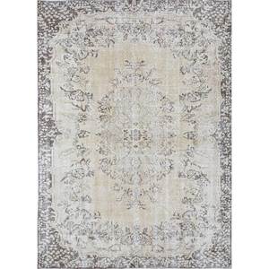Vintage Large Area 9x12 <b>Wool</b> Rugs Beige & <b>Brown</b> Hand Knotted Medallion Pattern for Home Entryway-for Teen Model Number Pae-2189 - Product Image 1