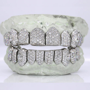 Hip Hop personnalisé 925 argent glacé dents Grillz glacé Moissanite diamant Grillz dents bijoux en argent meilleur prix - Product Image 1