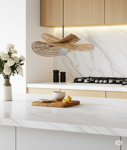 Lámpara LED hecha a mano, colgante de ratán tejido vietnamita, pantalla colgante, moderna y tradicional para sala de estar - Product Image 3