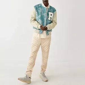 College Baseball Varsity <b>Jacket</b> for <b>Men</b> Canvas Turn-down Collar Vintage Winter Wholesale Manufacturer Stylish Options - Product Image 5
