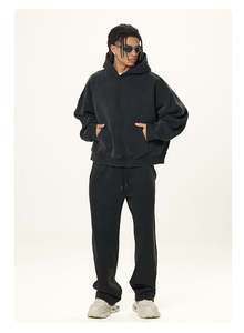 Sweat-shirts à capuche en molleton français vierge de haute qualité pour hommes, streetwear, sweats à capuche surdimensionnés à épaules tombantes pour l'usine - Product Image 6