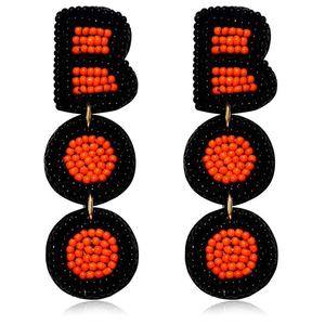 Pendientes Largos de Calabaza con Cuentas Hechos a Mano, Ligeros, Estilo Bohemio, para Otoño, Festividades, Halloween, Joyería Festiva para Mujer - Product Image 4