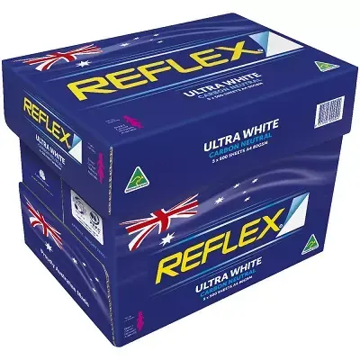 Reflex Ultra blanc A4 copie papier usine vente directe 8 1 2X11 blanc OEM boîte en bois emballage Gsm pâte imprimante couleur poids