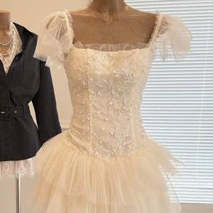 ODM Luxury Lace Bodice Tulle <b>Skirt</b> Women Dress for Party - Product Image 3