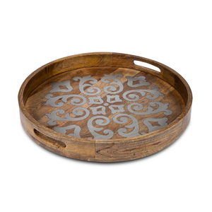 Plateau de service en bois au design attrayant, forme carrée, plateau de service en bois rustique pour accessoires de cuisine au prix le plus bas - Product Image 4