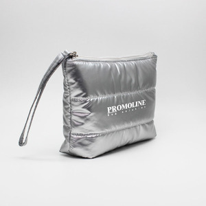 Borsa Cosmetica Imbottita Lucida Rosa Argento, Astuccio Trapuntato Portatile per Viaggio, Organizer per Toilette di Grande Capacità, <span class=keywords><strong>Beauty</strong></span> <span class=keywords><strong>Case</strong></span> - Product Image 5