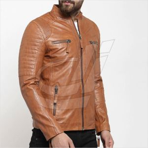 Abrigo de cuero PU para hombre, chaqueta de motocicleta, chaqueta de cuero - Product Image 1