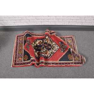 พรมวินเทจ 1.8x3.5 ฟุต (54x108 ซม.) ลายพรางสีแดง พรมตุรกี - Product Image 5