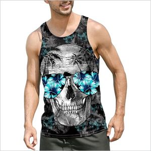 Nouvel Arrivage Débardeur de Sport Homme 100% Coton Haute Qualité Coupe Slim T-shirt Fitness Décontracté Respirant Tricoté Impression Numérique - Product Image 4