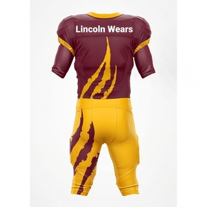 Uniforme de Fútbol Americano Personalizado LINCOLN WEARS, Ligero, Transpirable, de Manga Corta, Talla Grande, Color Liso, Alta Calidad, 100% - Product Image 2