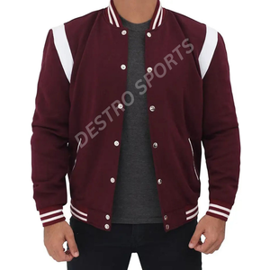 Veste universitaire en laine Letterman respirante avec broderie de logo personnalisé veste universitaire pour hommes - Product Image 1