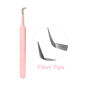 Juego de pinzas para extensión de pestañas Acabado en color negro mate con marca personalizada - Product Image 2