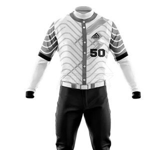 Uniforme de béisbol de diseño único hecho en fábrica, uniformes de béisbol impresos con logotipo personalizado para hombres - Product Image 4