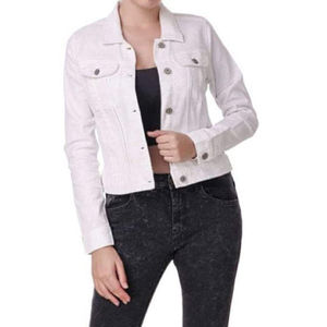 Nouveautés Veste pour femmes Veste en jean courte Jeans déchirés Tops Slim à manches longues Vêtements d'extérieur décontractés Veste en jean - Product Image 1