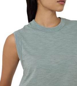 เสื้อกล้ามระบายอากาศได้ดีของผู้หญิงเสื้อกล้ามแบบถักแขนกุดยาวสั้นใส่สบายสำหรับใส่เล่นโยคะฤดูร้อน - Product Image 2